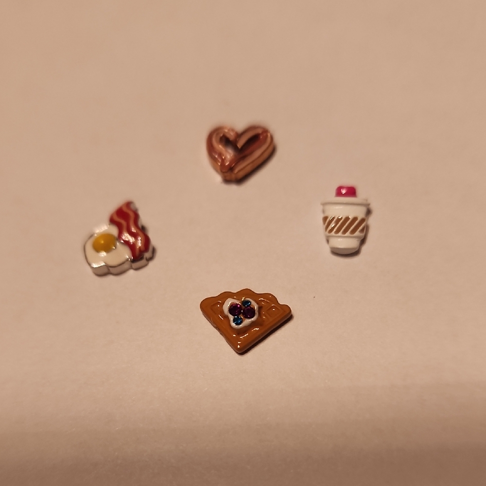 Cute Breakfast-Themed Charm Set